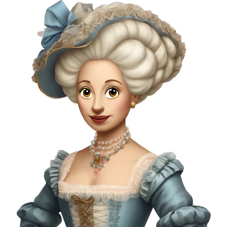 A renaissance Marie Antoinette style woman    emoji