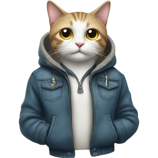 cat with jacket emoji