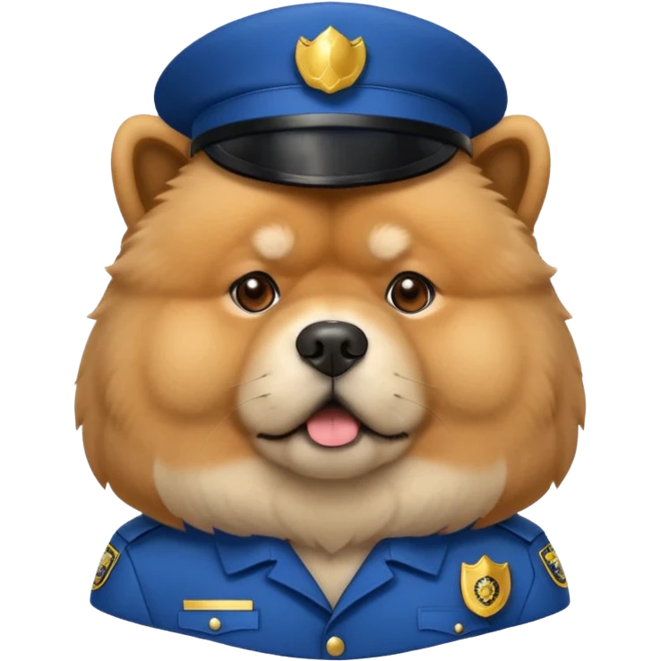 Chow Chow dog as a security guard emoji