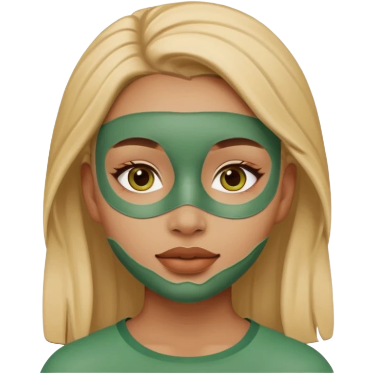 A girl with a clay mask emoji