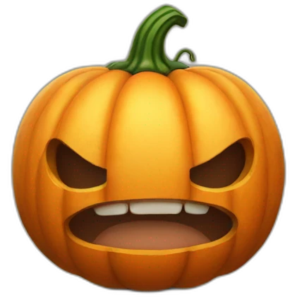 pumpkin with muscles emoji