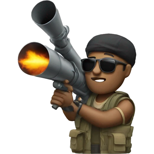 man with bazooka and sunglasses emoji