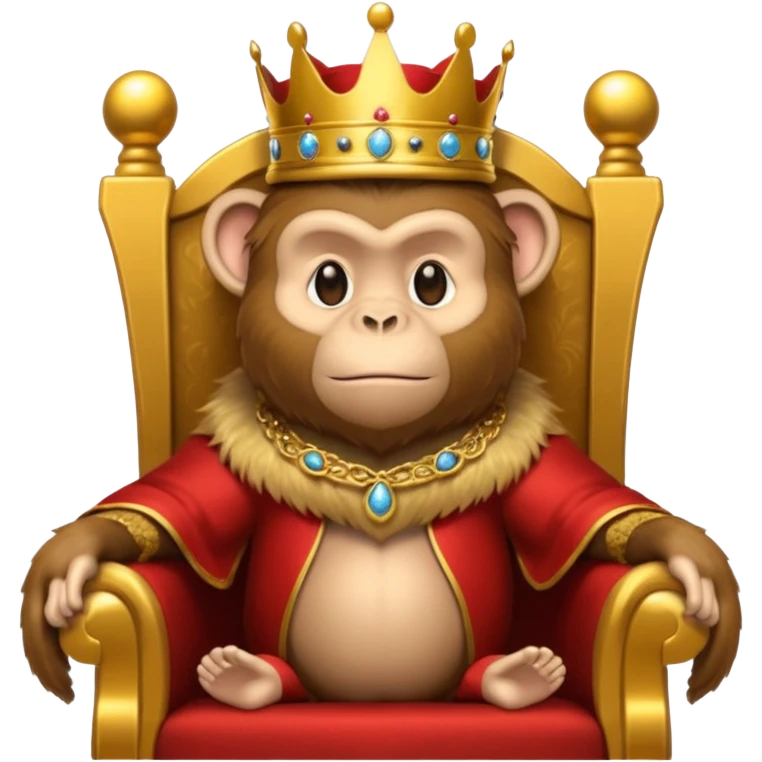 King that is a monkey on throne emoji
