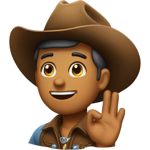 Cowboy saluting emoji