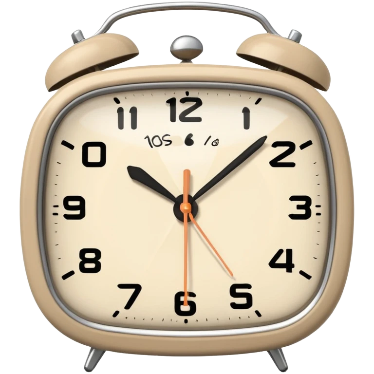 alarm oclock aesthetic and ios.18.1 and to show six in the morning color beige emoji