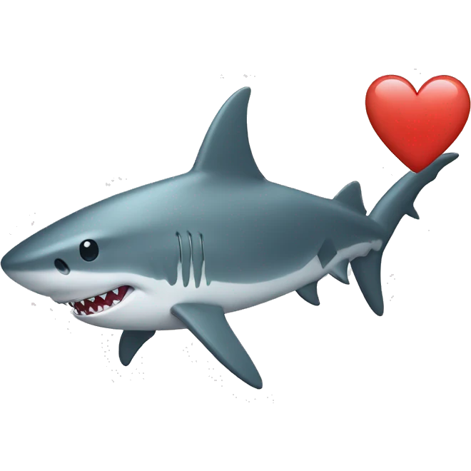 Shark with hearth emoji