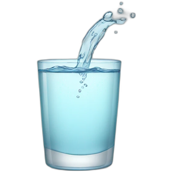 glass with little water emoji