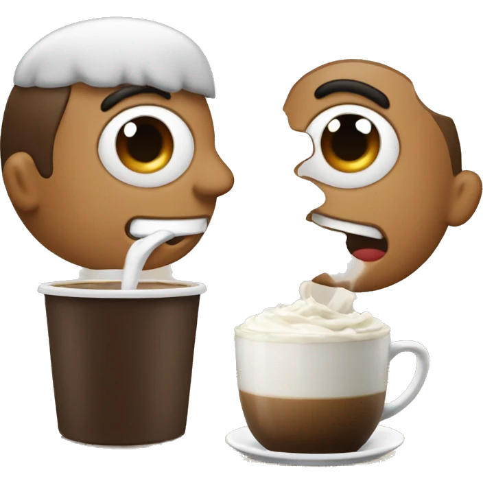 Shake drinking coffe emoji