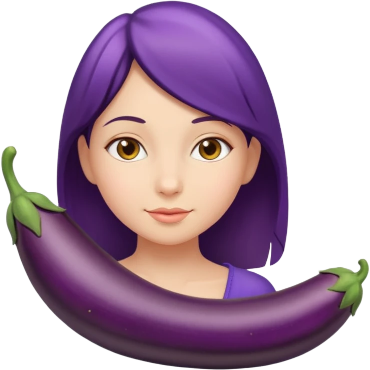 Girl on eggplant  emoji