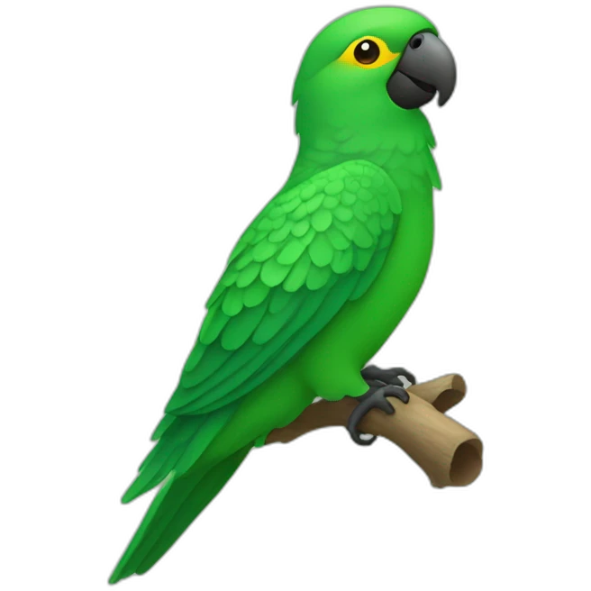 loro pequeño de color verde emoji