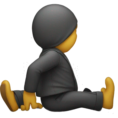 person tiptoeing sneaking emoji