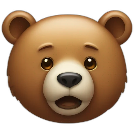 Bear with steam from nose  emoji