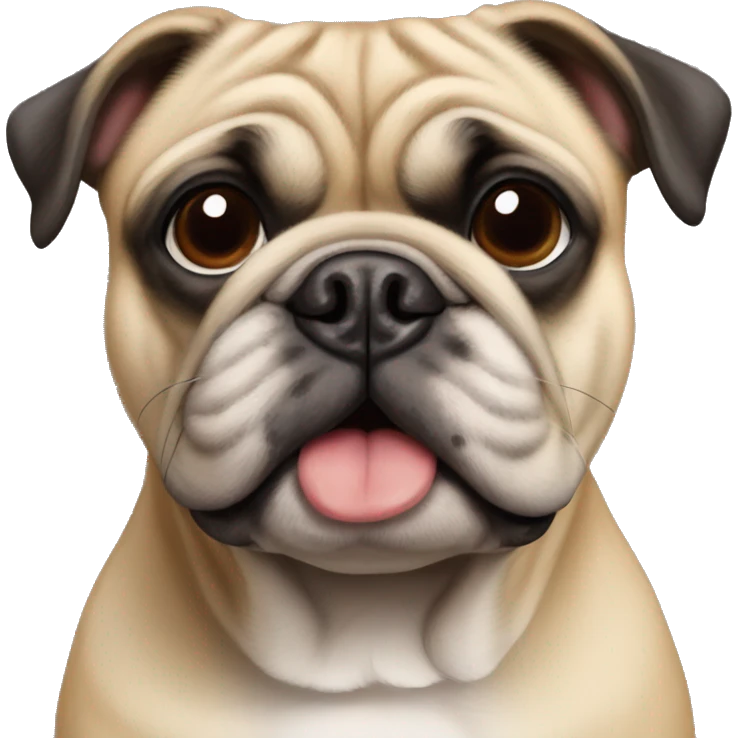 pug cross with an english bulldog  emoji