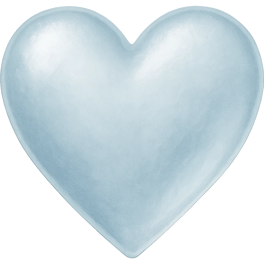 heart with a frosted glass look, digital illustration style, no background emoji