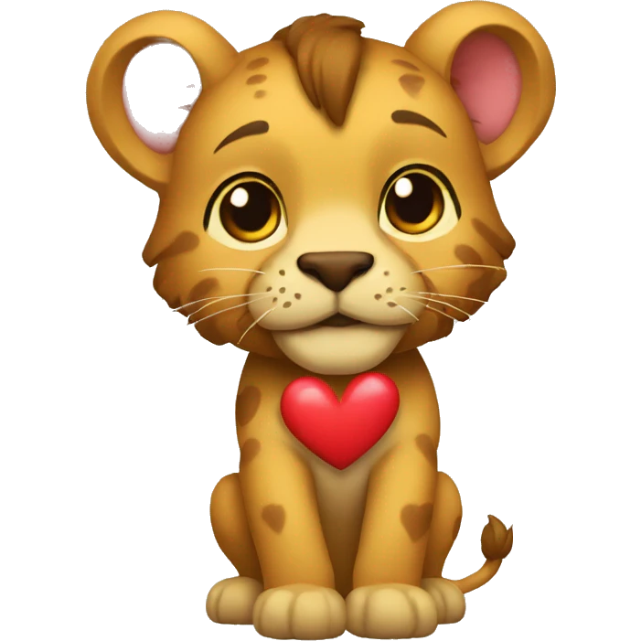 León con corazón  emoji