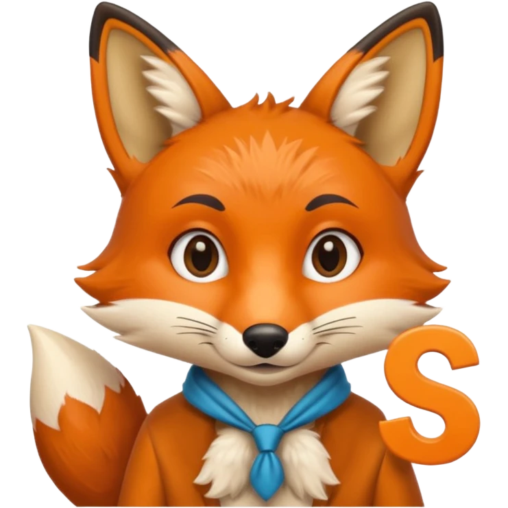 a fox HOLDING a yes sign emoji