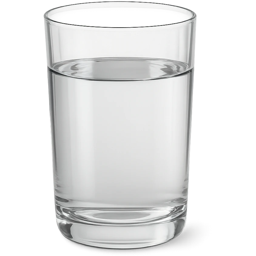 A glass of water emoji