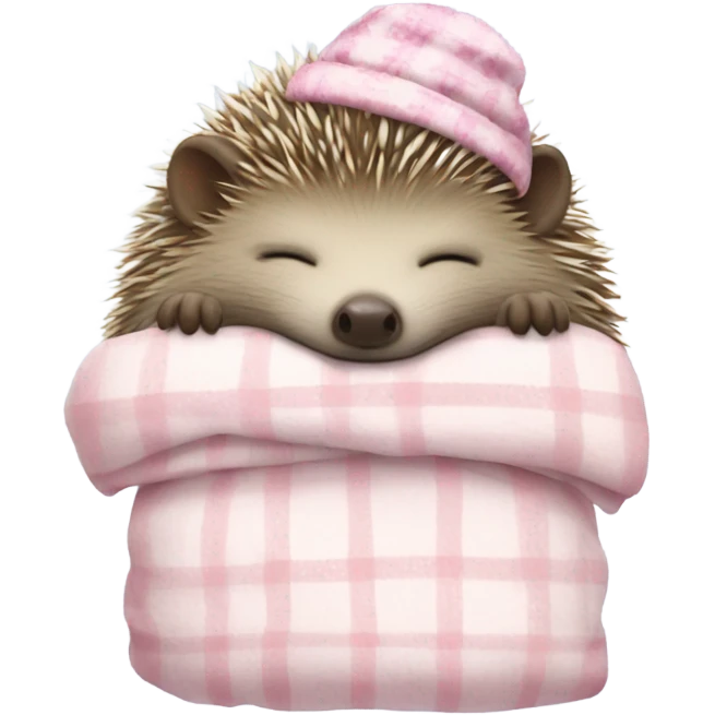 sleeping hedgehog with night gown and cap emoji
