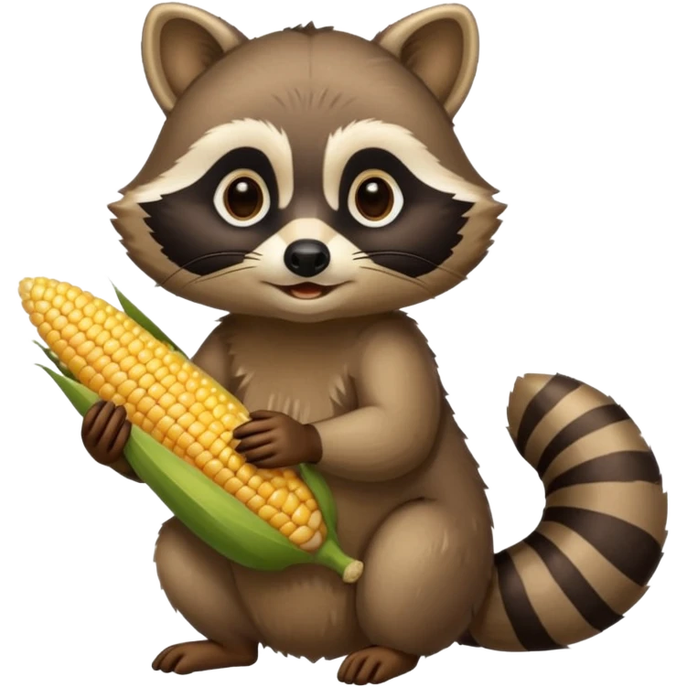 racoon with corn emoji