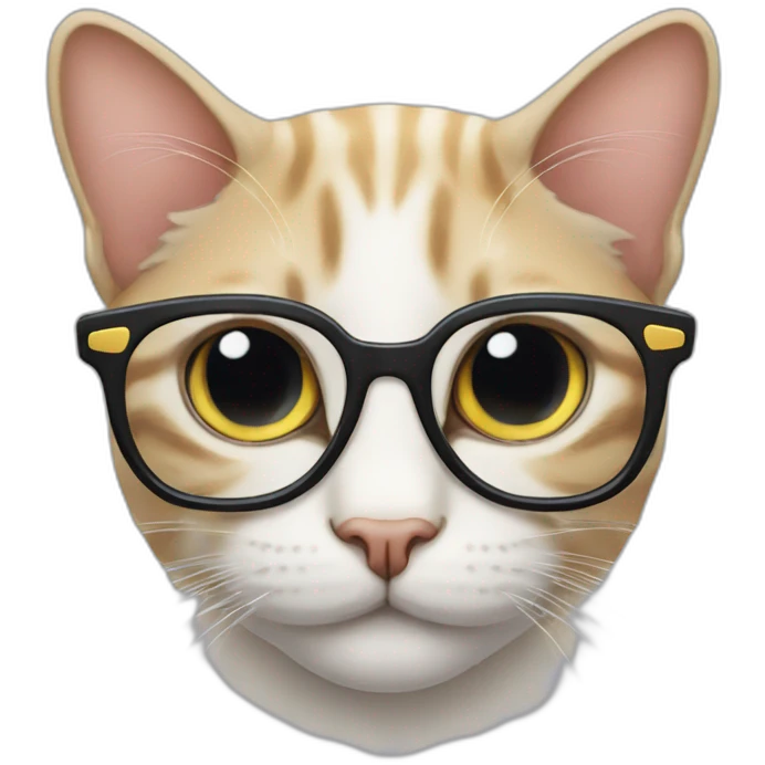 Gatto con gli occhiali emoji