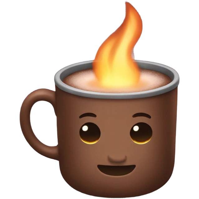 Hot chocolate campfire emoji