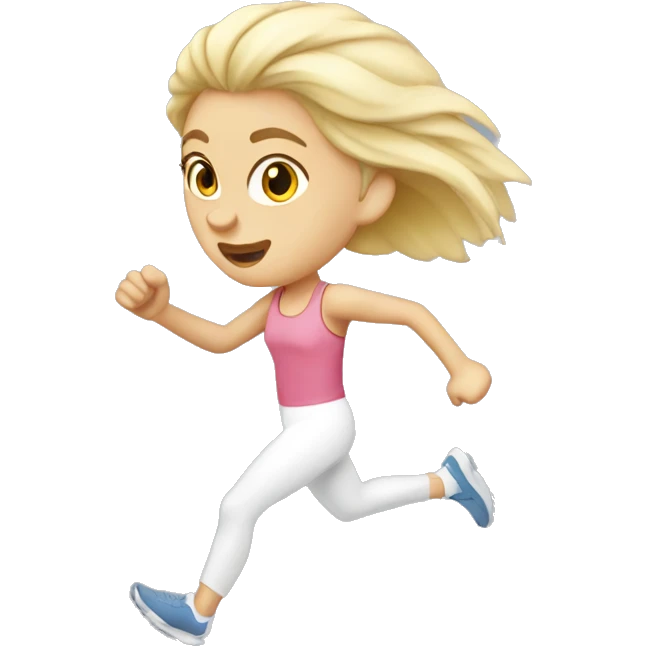  slavic blonde white skinny girl running  emoji