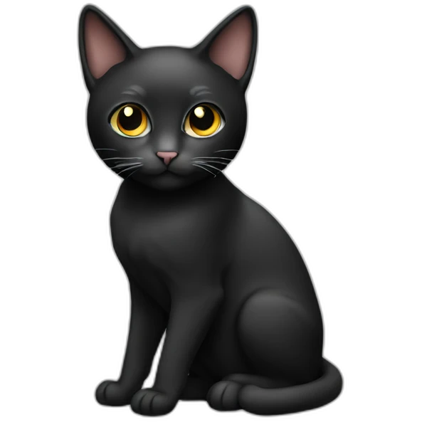 Cat black emoji