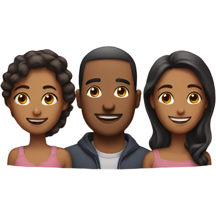 A man with two girlfriends  emoji