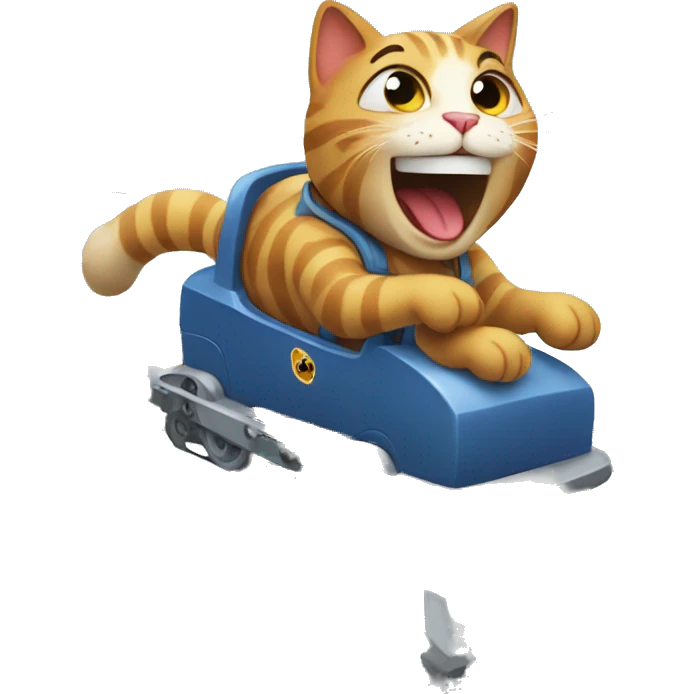 Cat on a roller coaster emoji