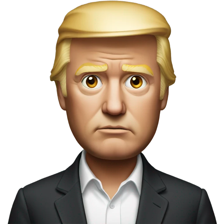 Trump photorealistic serious emoji