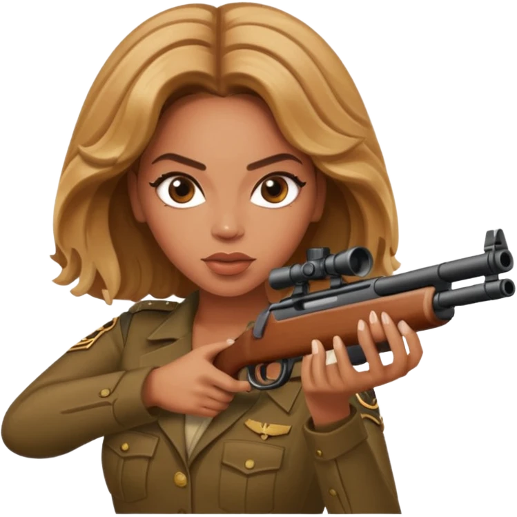 Beyonce shooting riffle  emoji