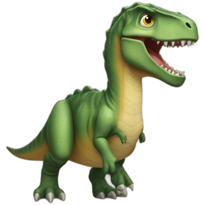 Une Tortum sur un dinossure emoji