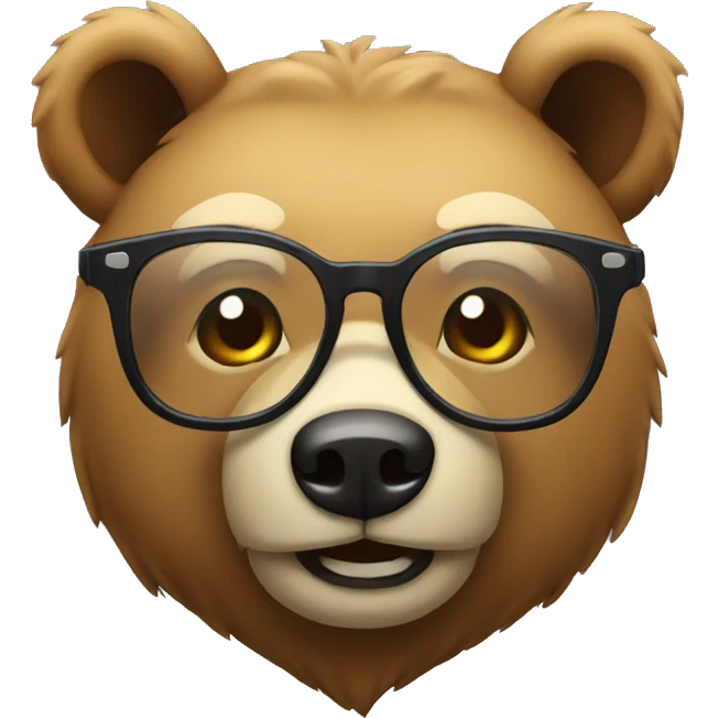 Bear glasses  emoji