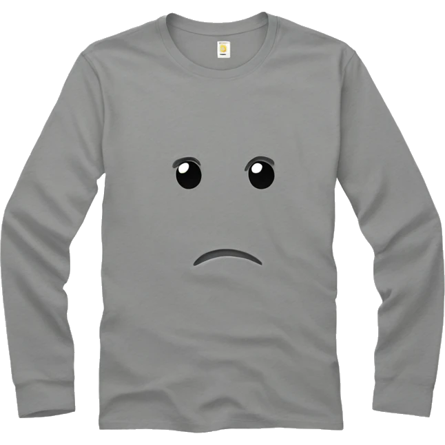 Melange gray long-sleeve t-shirt emoji