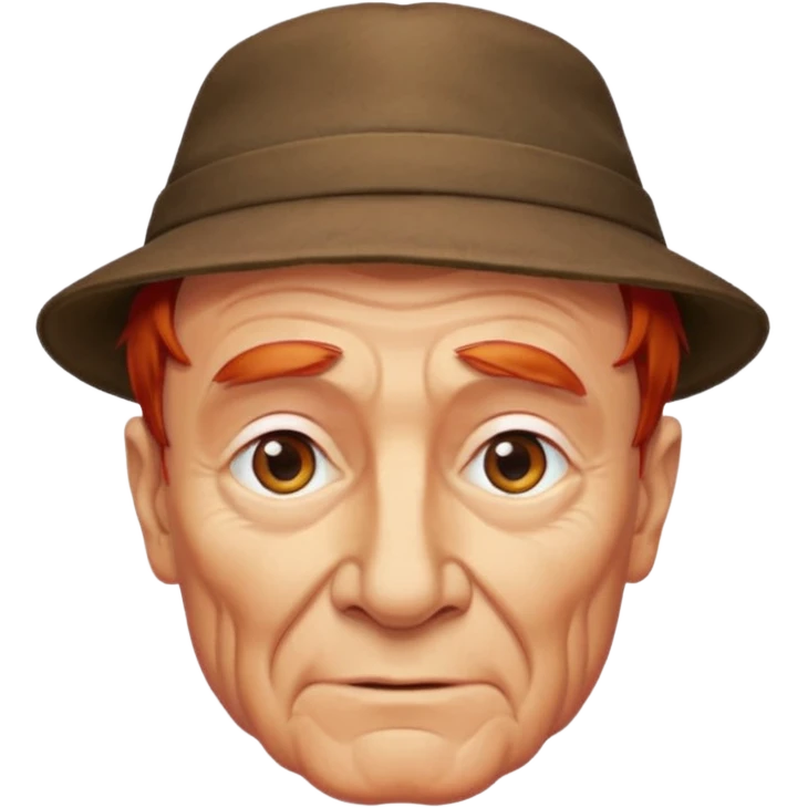 hatted and red haired old man emoji