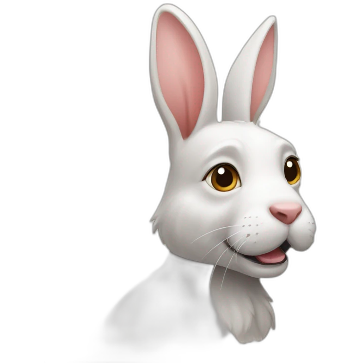 Rabbit sur dog emoji