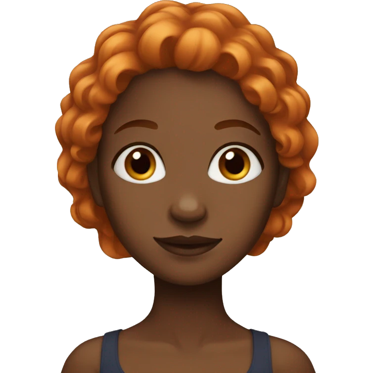 black girl with ginger hair emoji