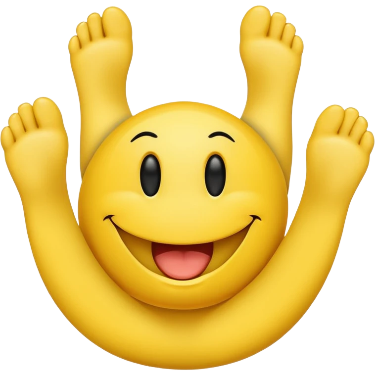 Smiley face with toes emoji