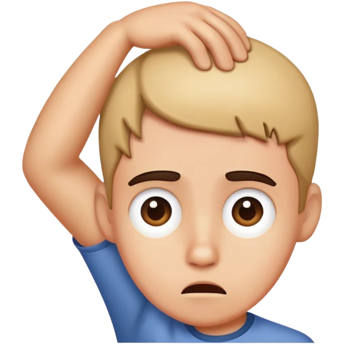 thinking head scratch  emoji