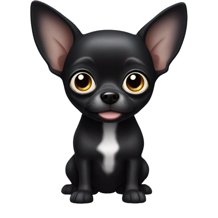 Black chihuahua  emoji