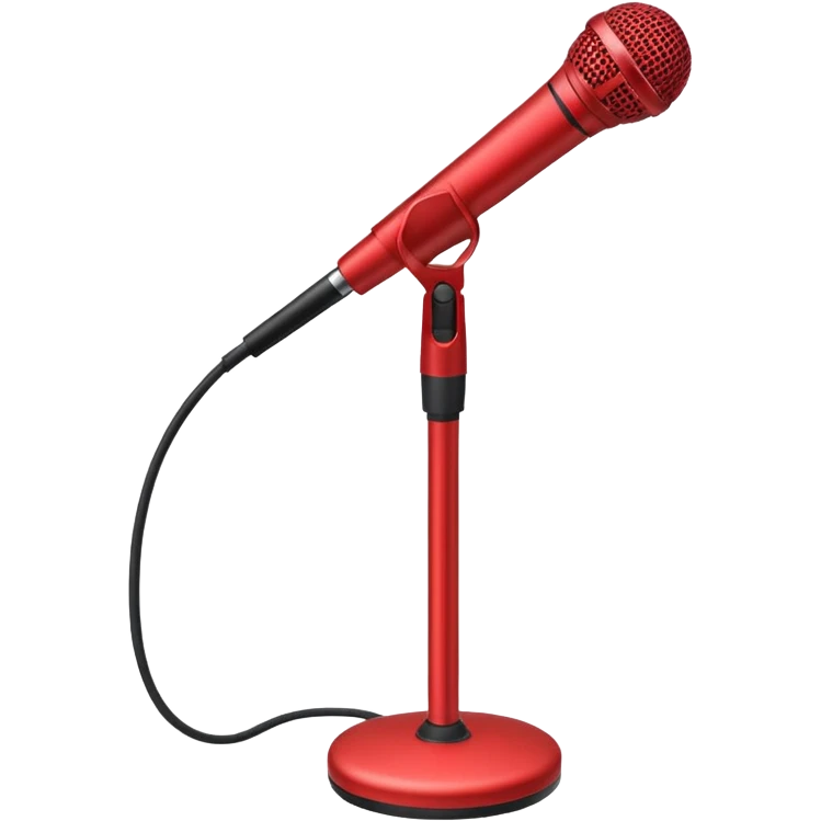 Microphone Stand red emoji