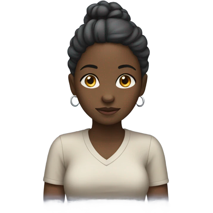 Black girl waiting emoji