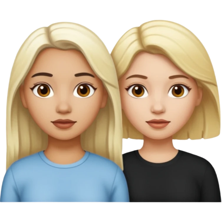 latina girl white girl with bleached hair emoji