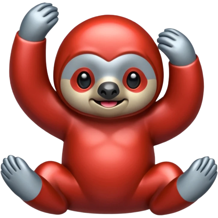 metal red sloth emoji