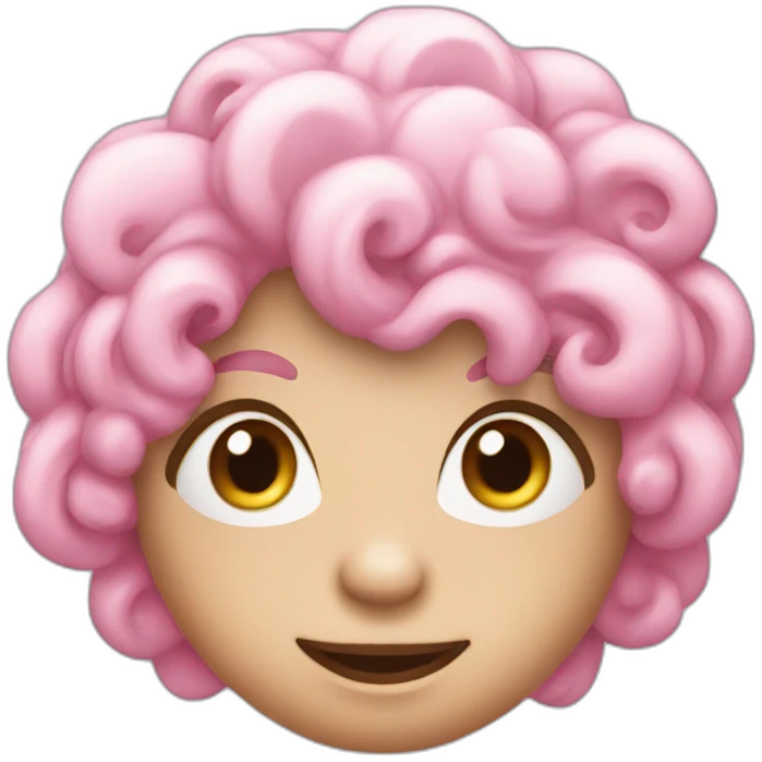 Singe de couleur rose emoji
