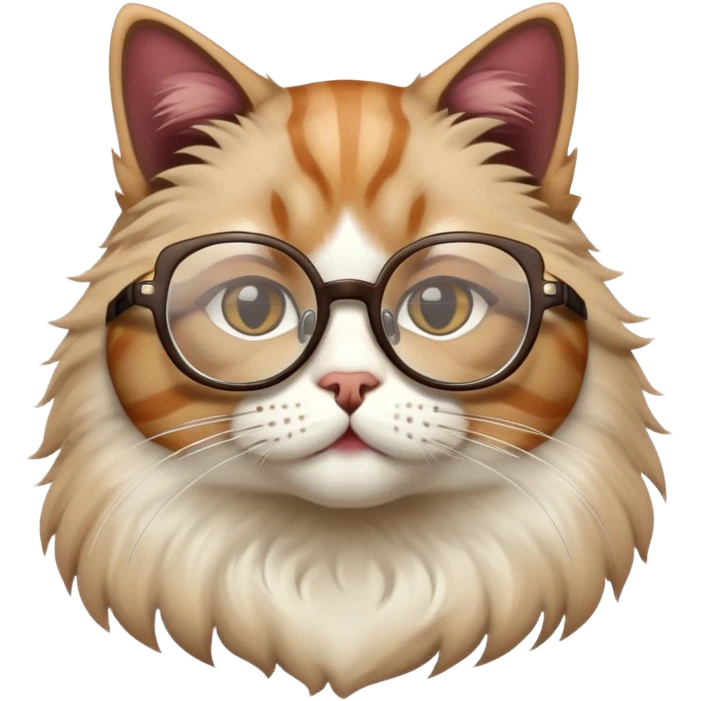 Cat wearing glasses emoji