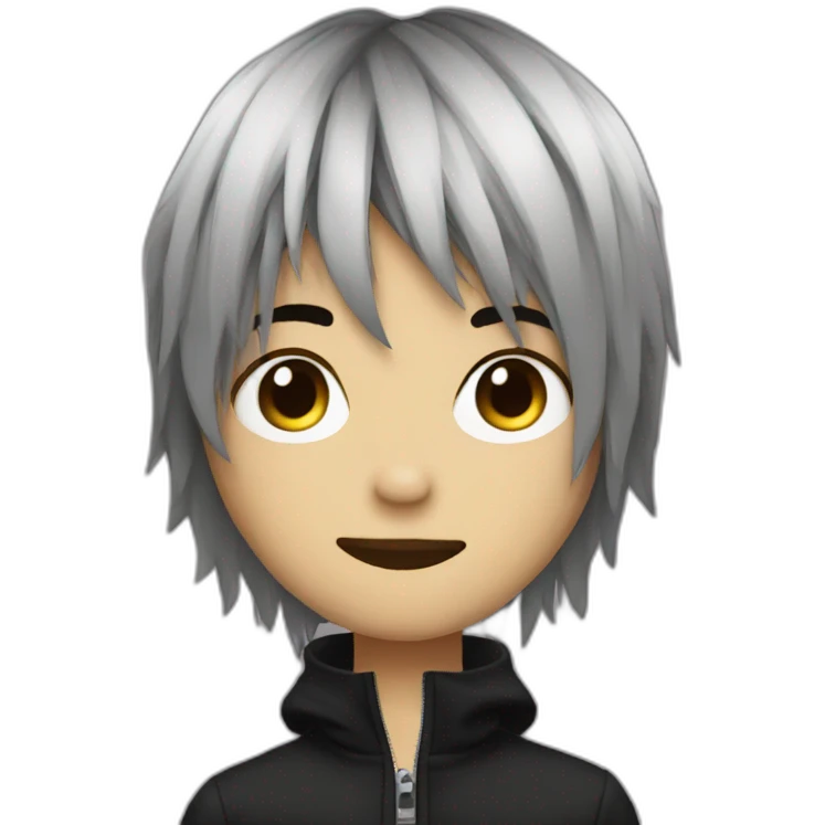 emo boy choppy hair side bangs emoji