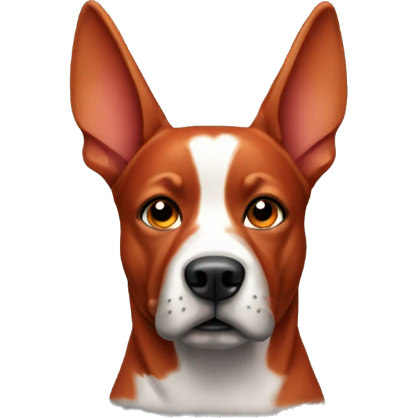solid red dog with pointed ears emoji
