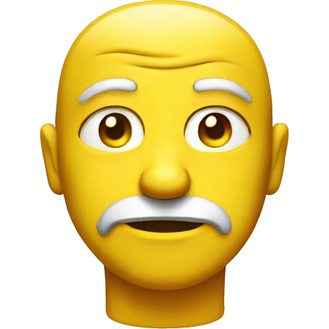 Yellow man with smug face emoji