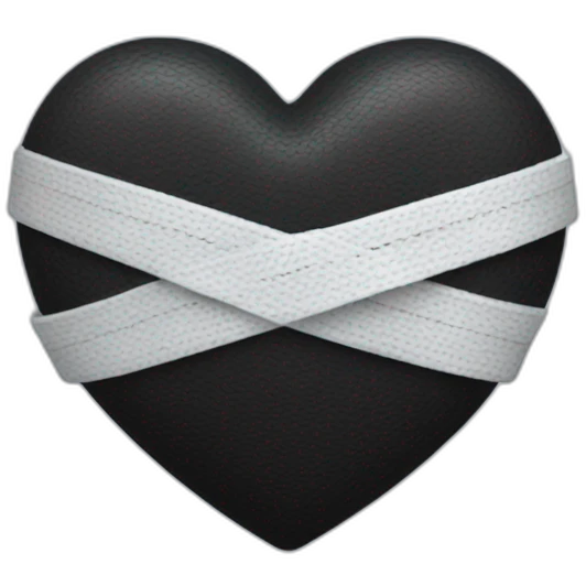Black heart bandage emoji
